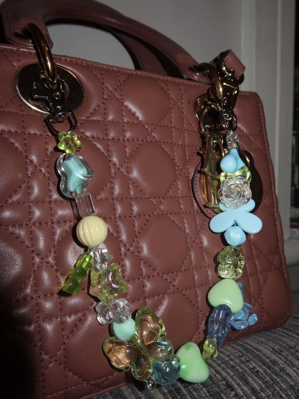 Blue, Green & Yellow Bag charm