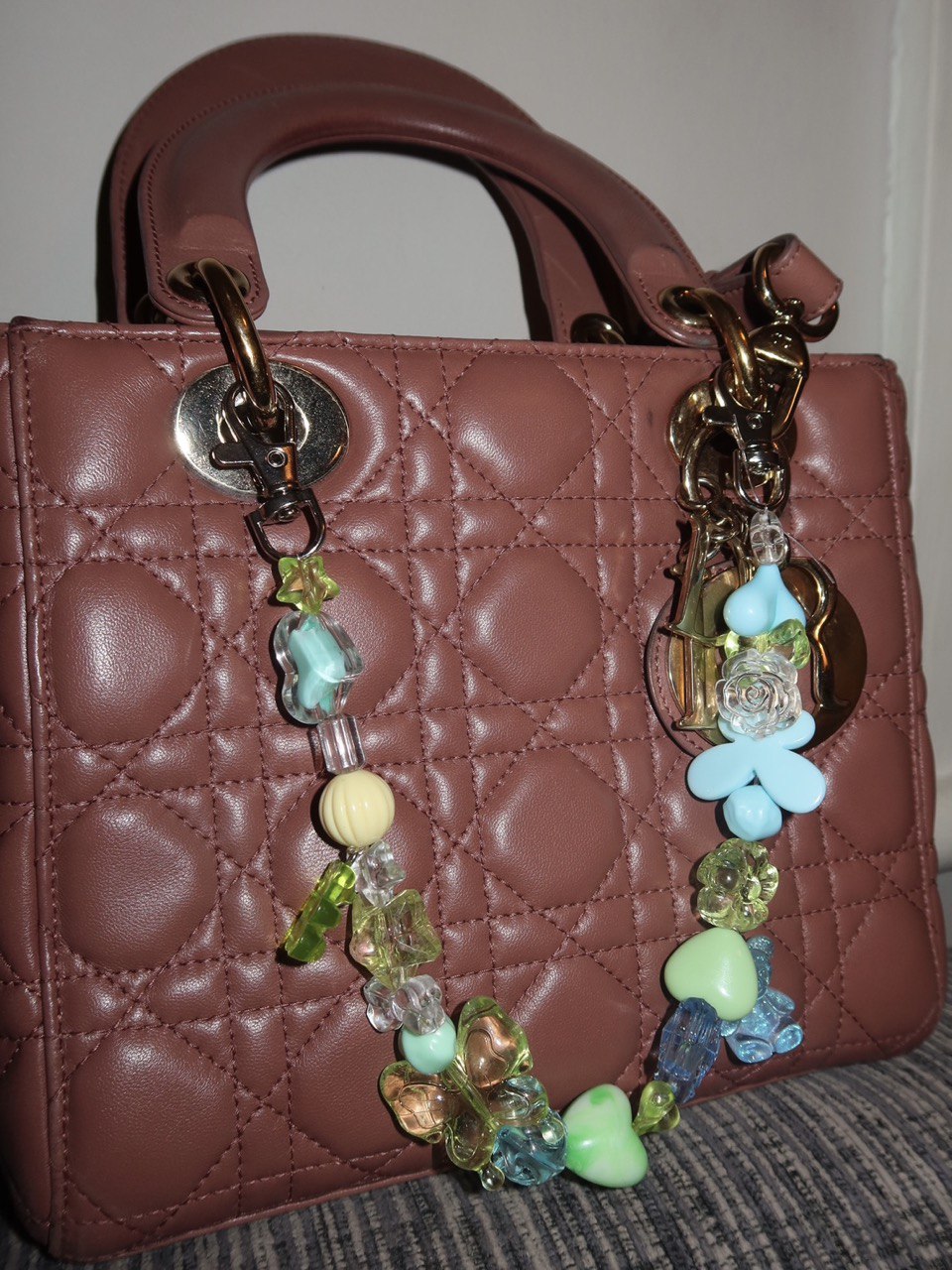 Blue, Green & Yellow Bag charm